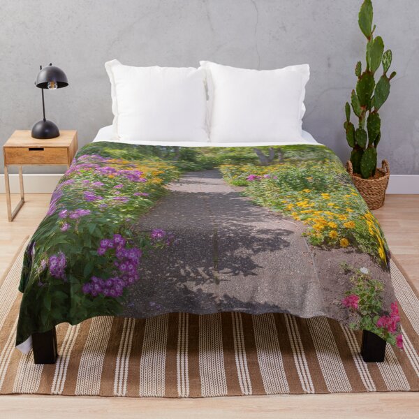 Item preview, Vibrant Flowers Along Garden Path designed and sold by Amy Mitchell.