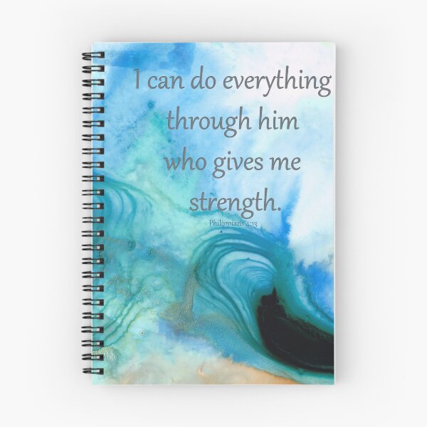Item preview, He Gives Me Strength - Blue Bible Verse Abstract Art - Sharon Cummings designed and sold by Sharon Cummings Art.