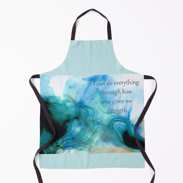 Item preview, He Gives Me Strength - Blue Bible Verse Abstract Art - Sharon Cummings designed and sold by Sharon Cummings Art.