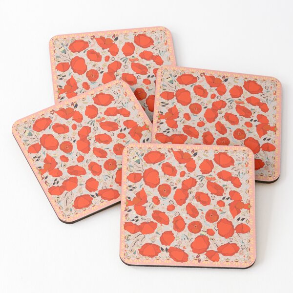 Item preview, Poppies confetti Soft Boudoir  designed and sold by ANNABEL THOS.