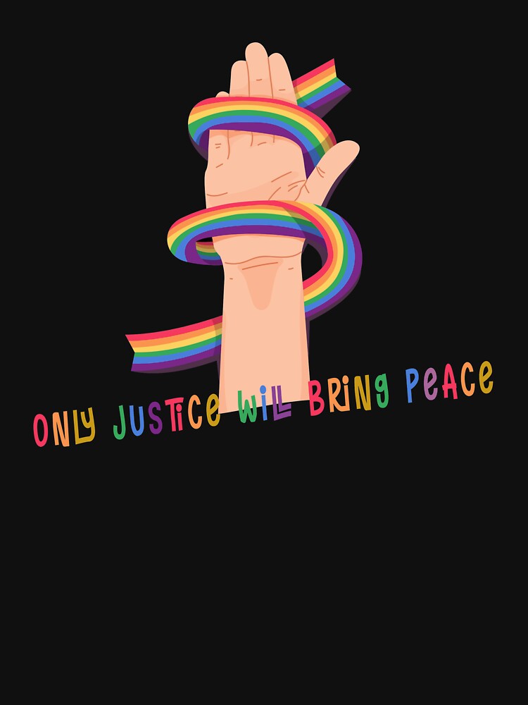 justice peace sign shirt