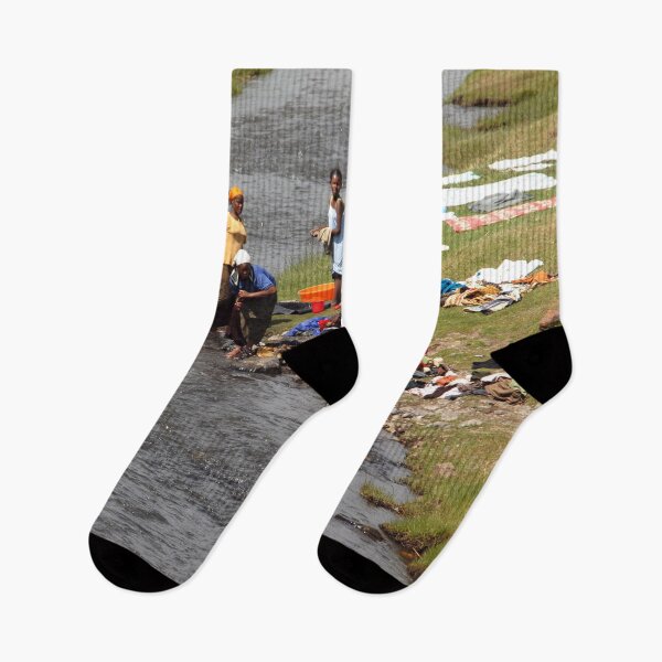 Item preview, Washday African Women laundering in River Ethiopia, Africa designed and sold by worldways.