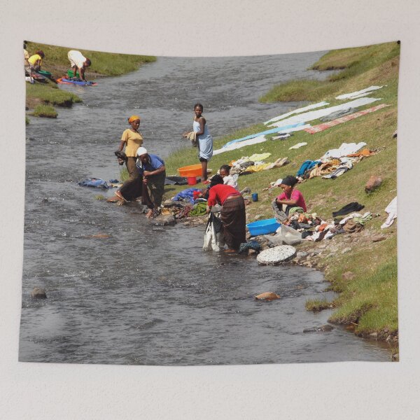 Item preview, Washday African Women laundering in River Ethiopia, Africa designed and sold by worldways.