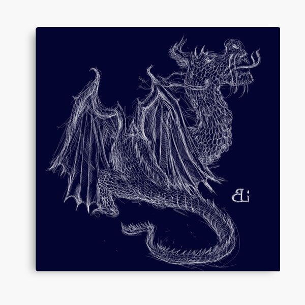 Ein weißer Drache Leinwanddruck