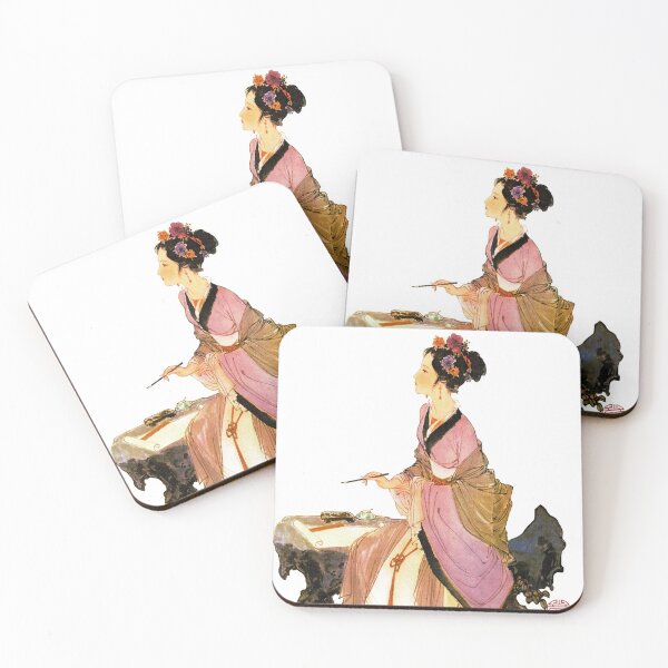 Item preview,  Paintbrush. Painting young woman - artist with calligraphy brush. designed and sold by Kallandra.