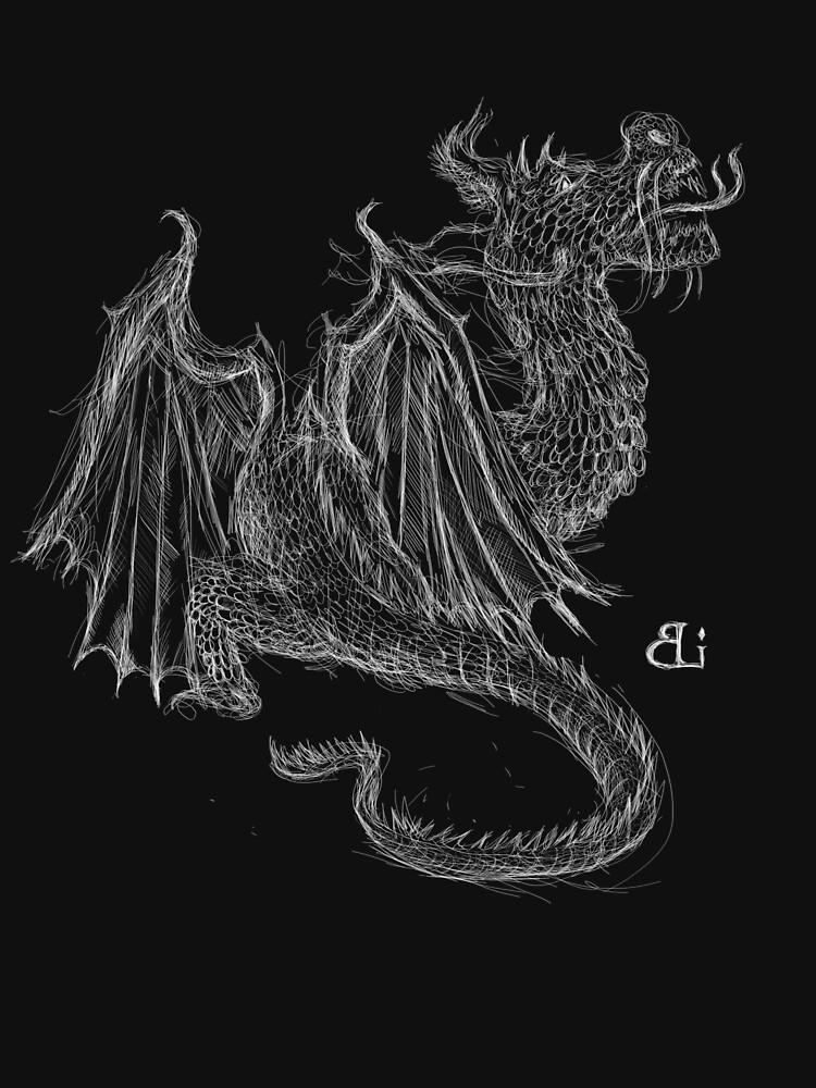 Thumbnail 7 von 7, Classic T-Shirt, Ein weißer Drache designt und verkauft von LillianBerthel.