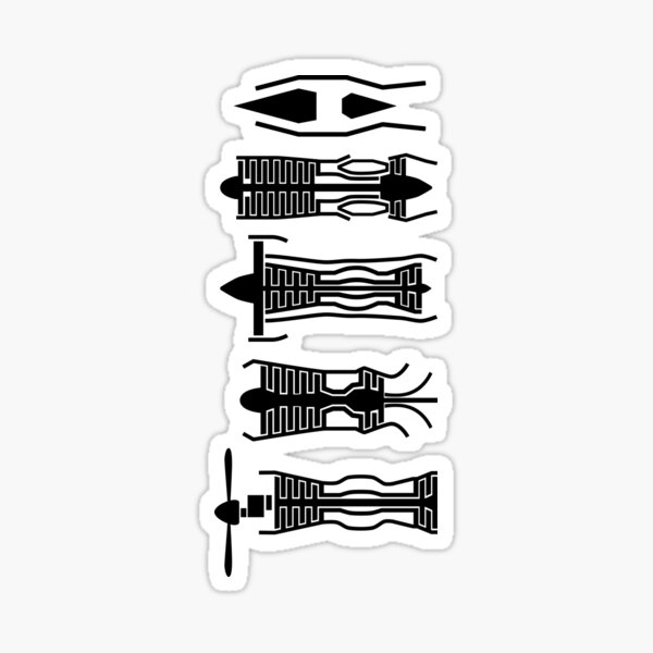 Item preview, Jet Engines Stylised Assorted designed and sold by Engineering Apparel.