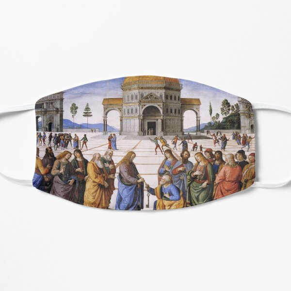 The Delivery of the Keys Painting by Perugino Sistine Chapel Flat Mask