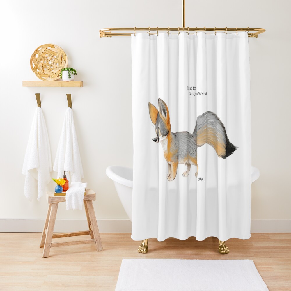 Island Fox (print) Shower Curtain for Sale by HenriekeG