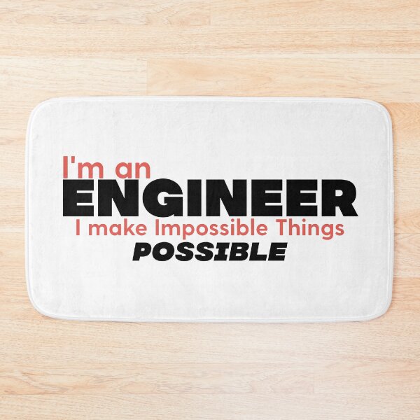 Item preview, I'm an Engineer I make Impossible things possible. Red and Black designed and sold by bumperapparels.