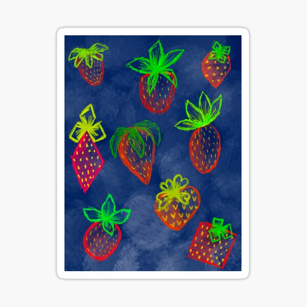 Fun strawberry Sticker