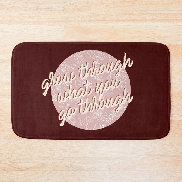 Item preview, Grow Through What You Go Through - Retro Floral Script Inspiration designed and sold by gimmesometees.