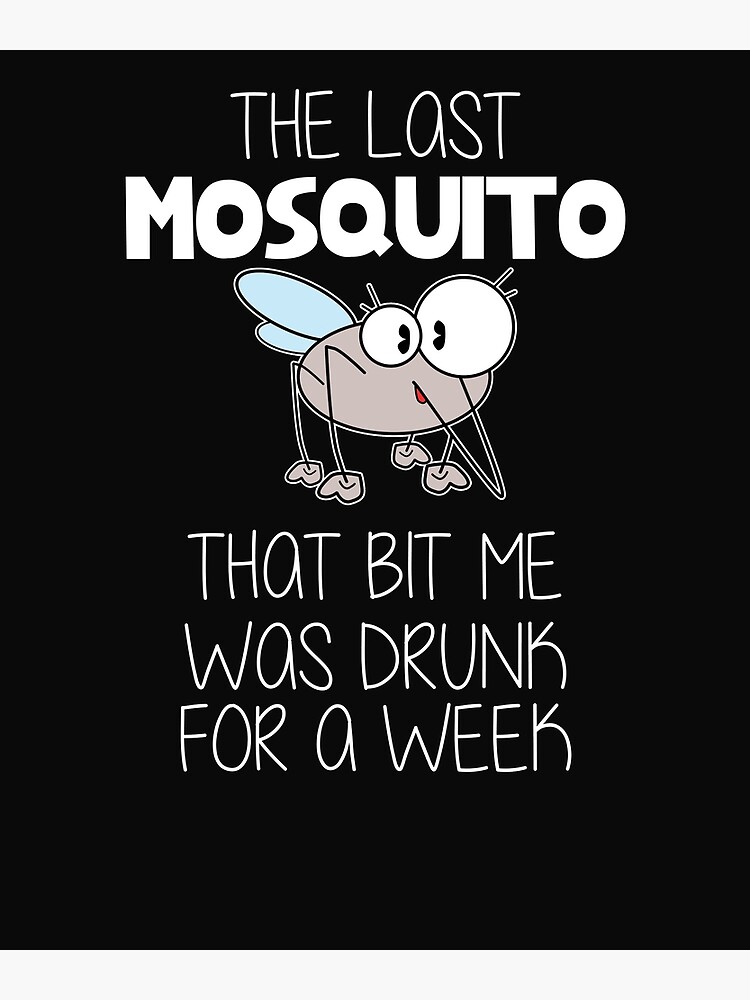 "Mücke Lustig Spruch Comic Cartoon Alkohol" Poster von Imutobi Redbubble