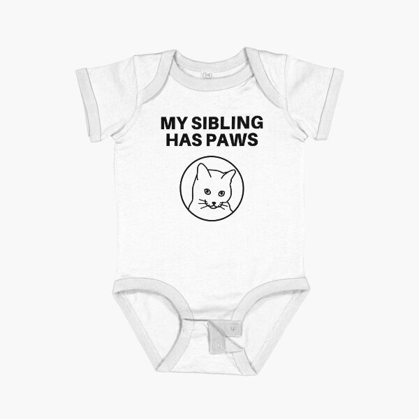 Item preview, My Sibling Has Paws (Cat) - Baby Onesie and Toddler Clothing designed and sold by OnesiePlus.
