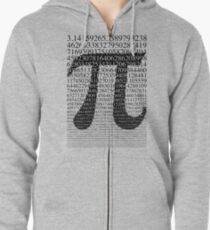 Pi black Zipped Hoodie