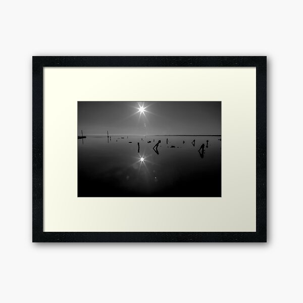 Salton Sea Reflecting Sun Framed Art Print