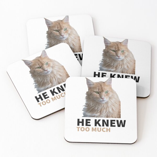 Artikelvorschau, CATS - CAT MOOD - HE KNEW TOO MUCH - FUNNY CATS entworfen und verkauft von Tropical Blood.