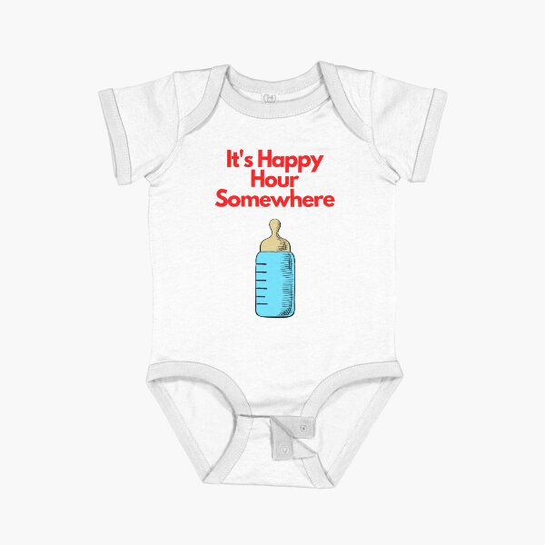 Item preview, It's Happy Hour Somewhere - Baby Onesie and Toddler Clothing designed and sold by OnesiePlus.