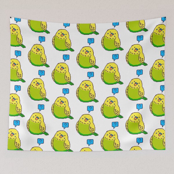 Item preview, Birb - Curious little budgie designed and sold by AlbinoSnowman.