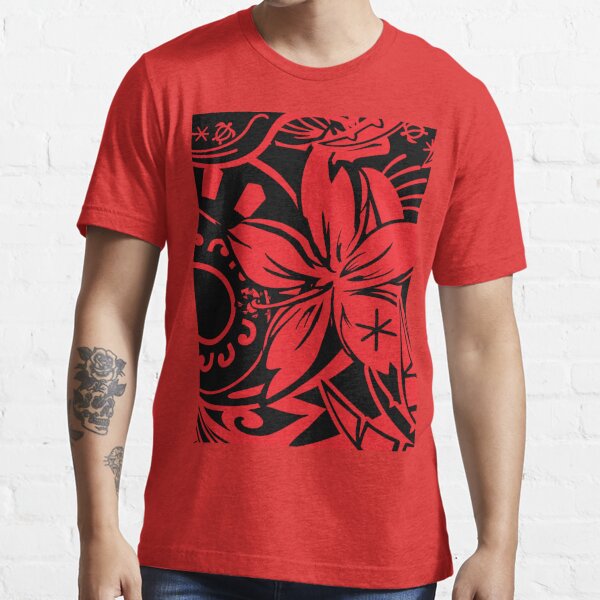 Tribal Print Mens Shirts, Tee Shirt Print Polynesian