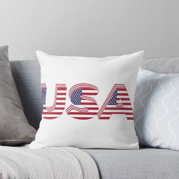 Item preview, USA Flag Typography With Stroke designed and sold by greengoodnich.