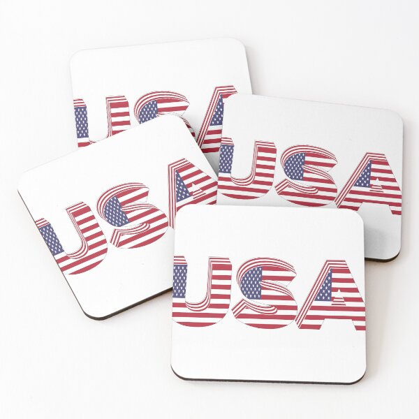 Item preview, USA Flag Typography With Stroke designed and sold by greengoodnich.