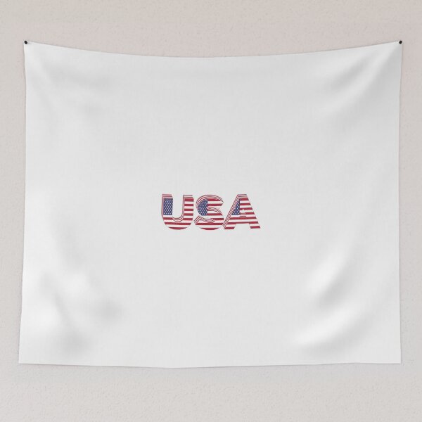 Item preview, USA Flag Typography With Stroke designed and sold by greengoodnich.