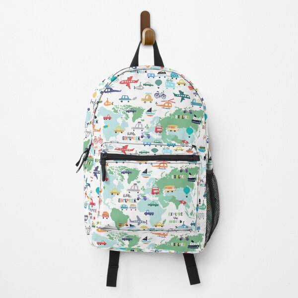 Explore The World Cute Transportation Map Backpack