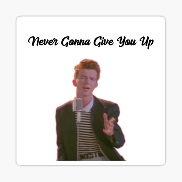 (5 Pack) Rick Roll QR Code Sticker - Never Going to Give You Up - Never  Gonna Give You Up - 3.5 x 3.5 inch - Funny Prank Joke Gag Gift - Vinyl  Sticker