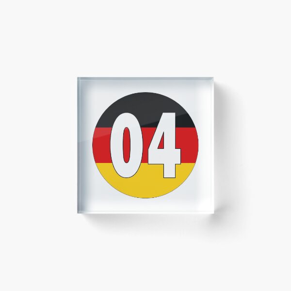 Item preview, Number 04 with Germany flag on the background designed and sold by AllShirts21.