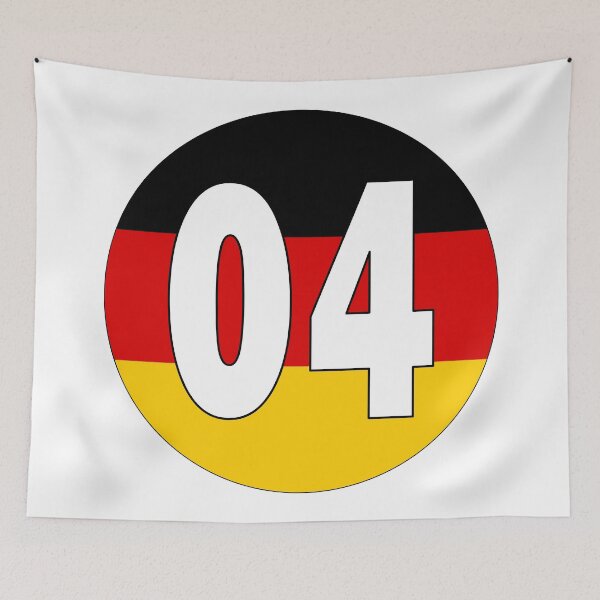 Item preview, Number 04 with Germany flag on the background designed and sold by AllShirts21.