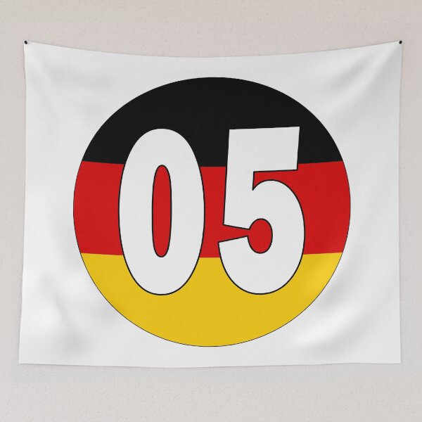 Item preview, Number 05 with Germany flag on the background designed and sold by AllShirts21.