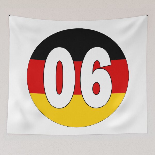 Item preview, Number 06 with Germany flag on the background designed and sold by AllShirts21.