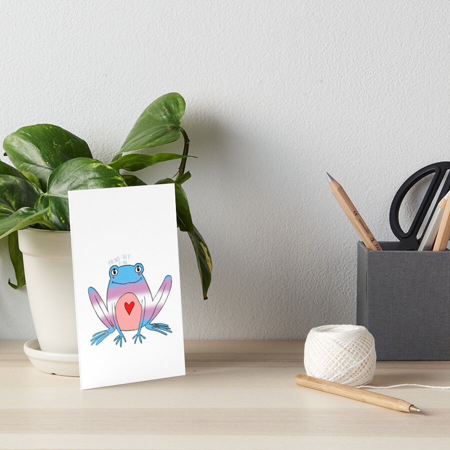 Trans Pride Frogs Lgbtq Cute Flag Frog Art Board Print By Yordlepie Redbubble 6462