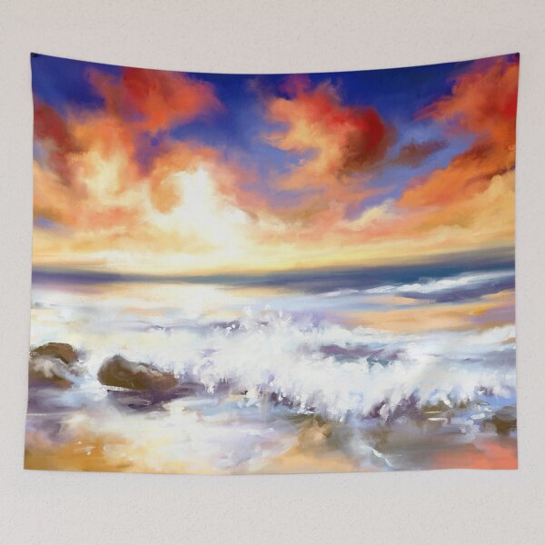 Item preview, Waves at sunset  designed and sold by Mikko Tyllinen.