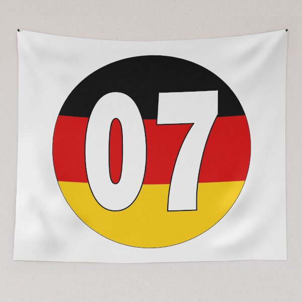 Item preview, Number 07 with Germany flag on the background designed and sold by AllShirts21.