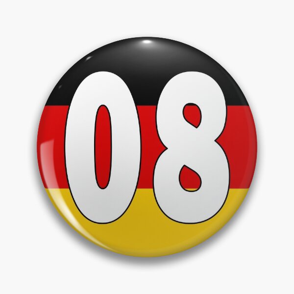 Item preview, Number 08 with Germany flag on the background designed and sold by AllShirts21.