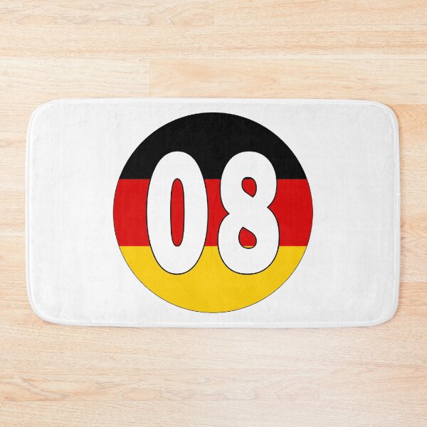 Item preview, Number 08 with Germany flag on the background designed and sold by AllShirts21.