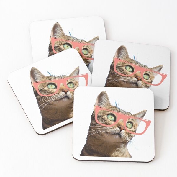 Artikelvorschau, CATS WITH GLASSES - CATS - CUTE CATS - CATS LOVER entworfen und verkauft von Tropical Blood.