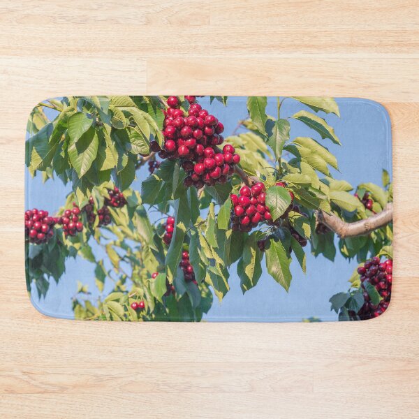 Item preview, Branches of Ripe Okanagan Cherries Blue Sky designed and sold by Amy Mitchell.