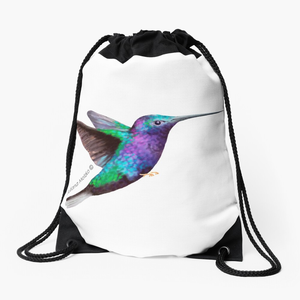 Hummingbird Drawstring Bag