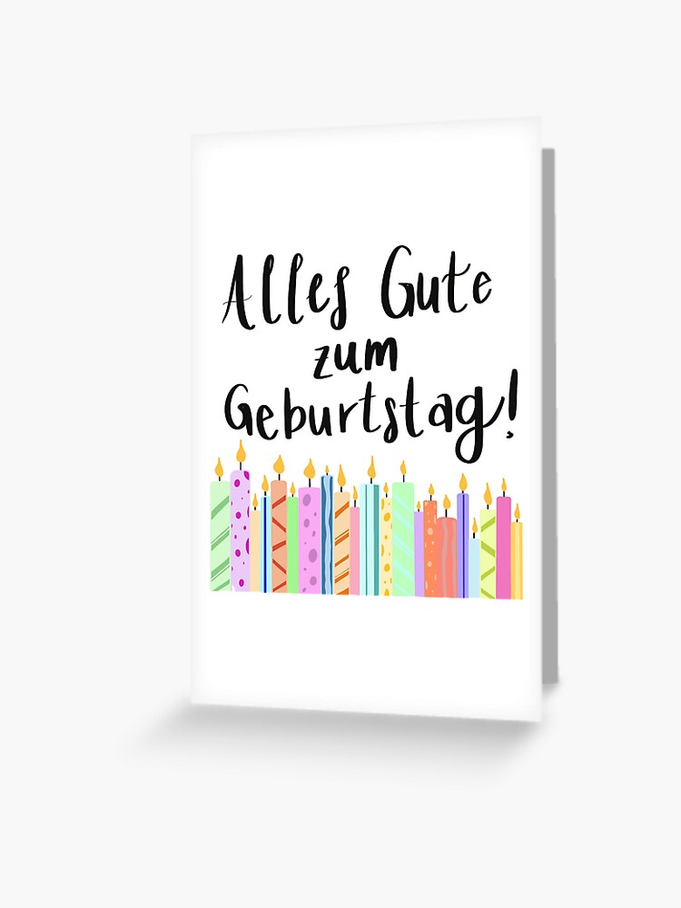 Alles Gute Zum Geburtstag Greeting Card By Currantdesigns Redbubble