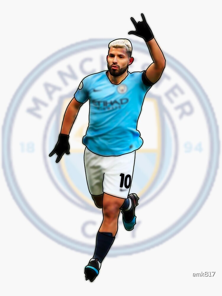 "Sergio Aguero celebration" Sticker by emk817 | Redbubble