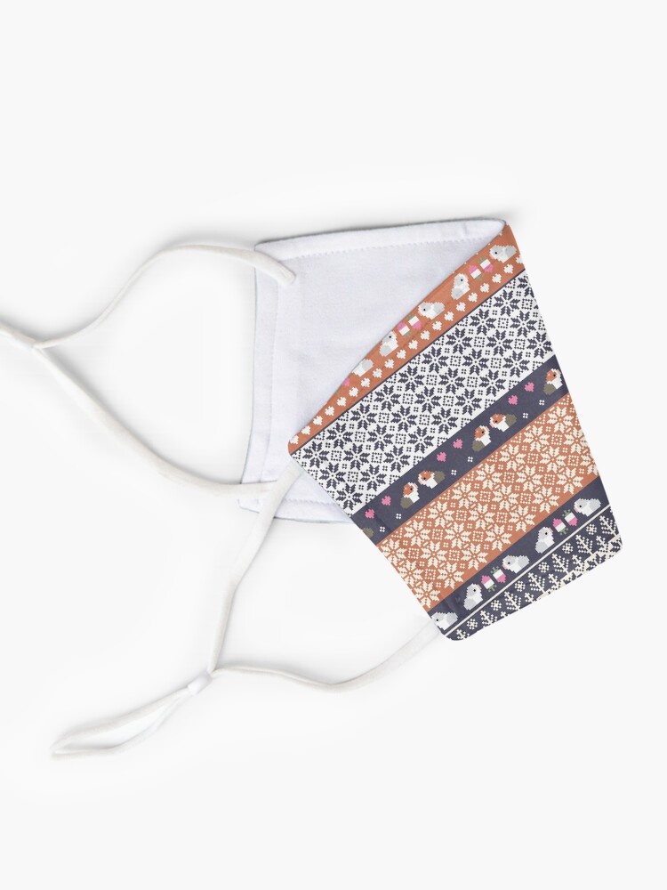 Alternate view of Guinea Pigs Christmas Sweater Pattern Mask