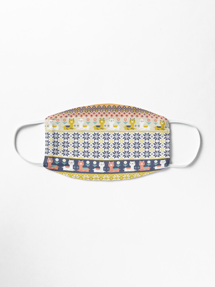 Alternate view of Alpaca Christmas Sweater Pattern Mask
