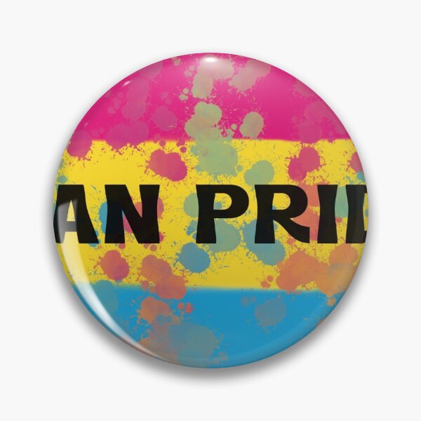 Item preview, Pansexual Pride flag with paint splatter designed and sold by sloppyprincess.