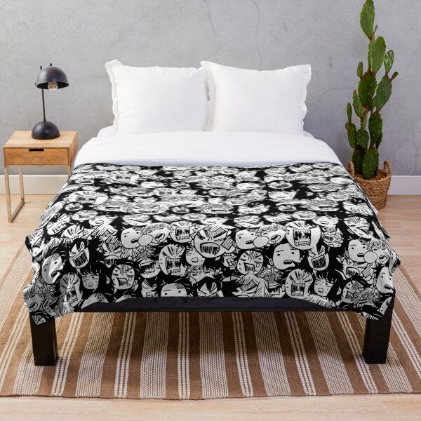 Demon Slayer Faces Throw Blanket