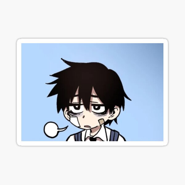 Sad Anime Boy Sticker for Sale by arsenaa