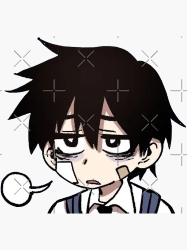 Sad Anime Boy Sticker for Sale by arsenaa