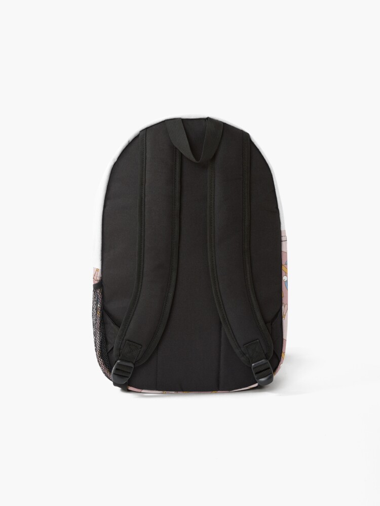 Alternate view of Sloth Pattern in Pink Backpack